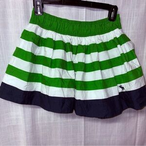 Abercrombie and Fitch Green and White Striped Skirt